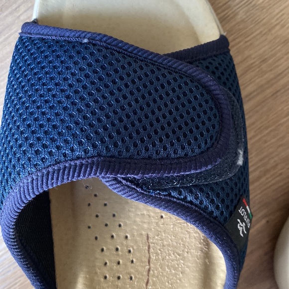 Fly flot Navy blue adjustable flip flops slides sz9 - Picture 3 of 6